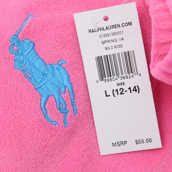 Ralph Lauren Girls French Terry Big Pony Hoodie - Picture 5 of 5